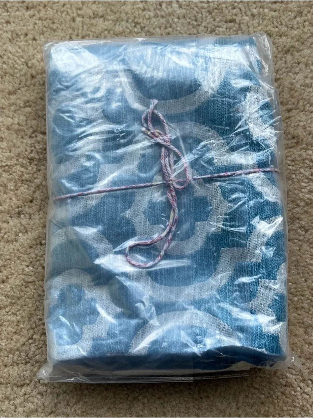 NEW Set of 2 Blue & White Trellis Tapestry Pillow Covers - 18”x18” - Covers Only